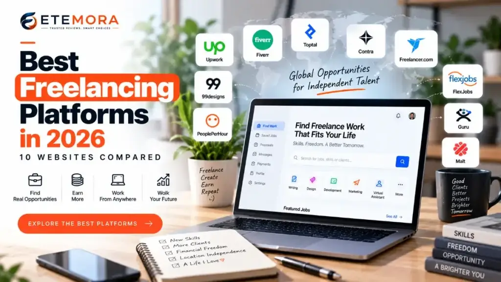 Best freelancing platforms in 2026 compared: Upwork, Fiverr, Toptal, Contra, Freelancer.com, FlexJobs, PeoplePerHour, Guru, 99designs and Malt