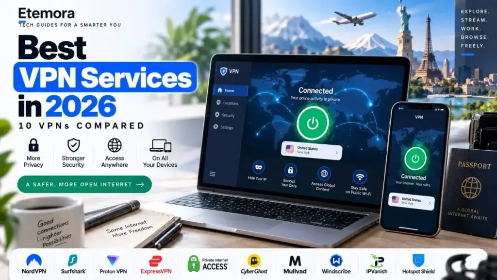 Best VPN services in 2026 compared, including NordVPN, Surfshark, Proton VPN, ExpressVPN and CyberGhost