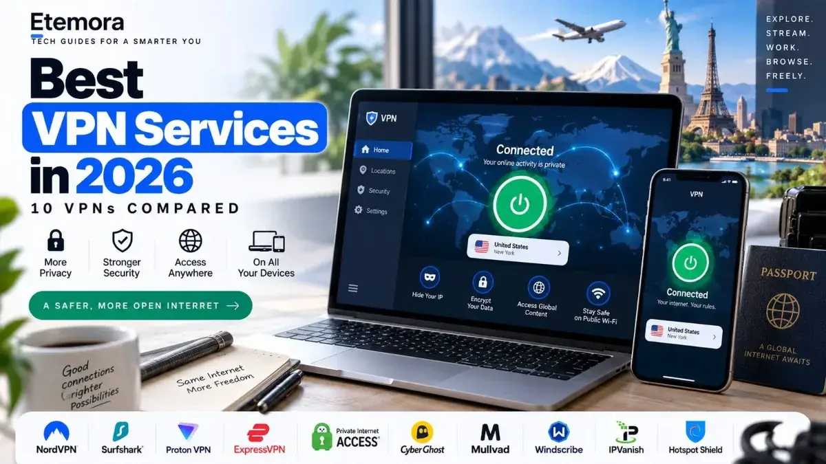 Best VPN services in 2026 compared, including NordVPN, Surfshark, Proton VPN, ExpressVPN and CyberGhost