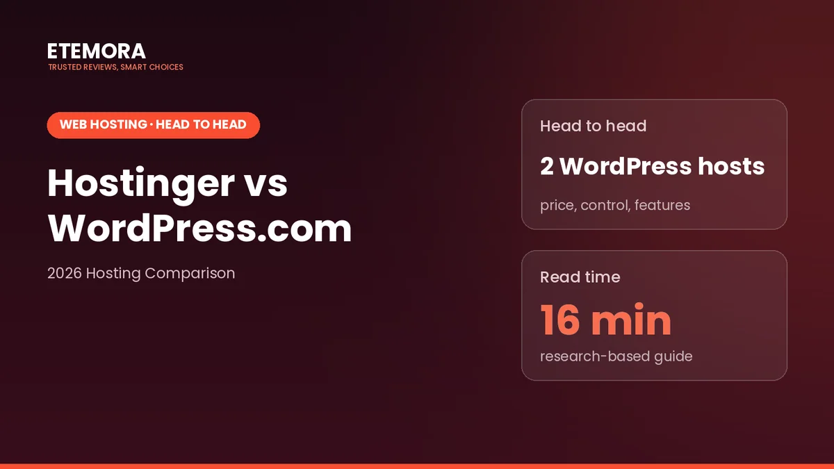 Hostinger vs WordPress.com 2026 hosting comparison featured image