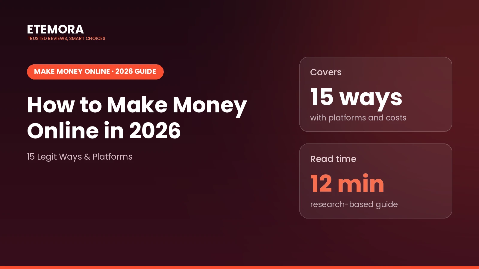 How to Make Money Online in 2026: 15 Legit Ways & Platforms