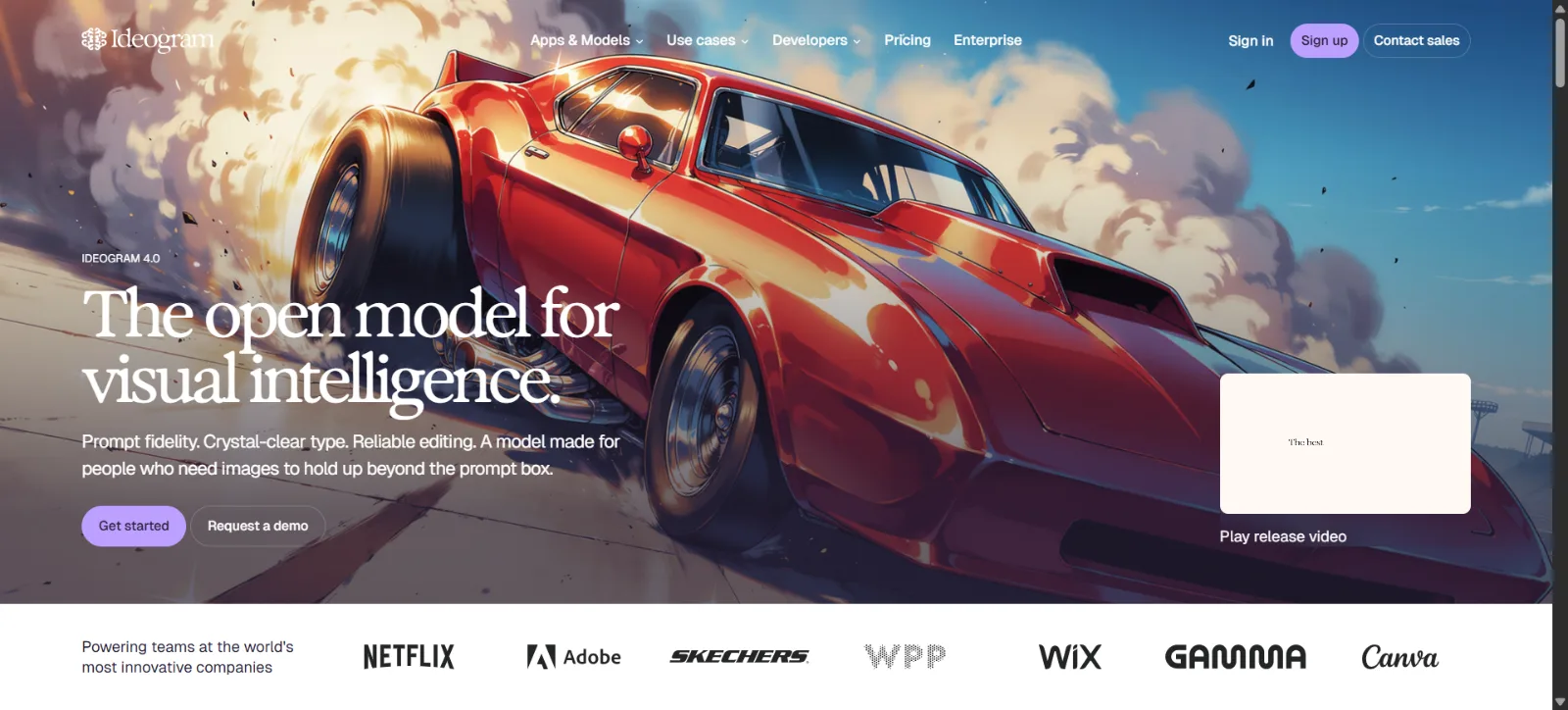 Ideogram homepage screenshot