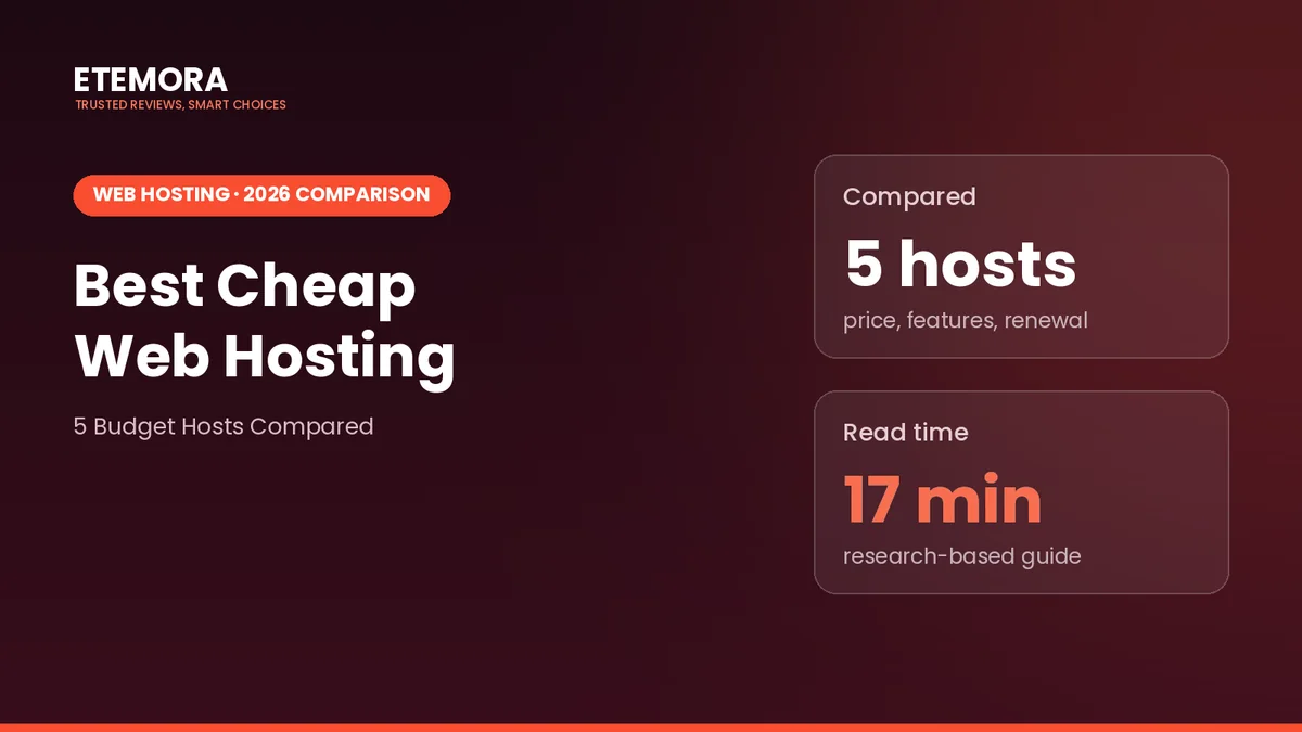 Best cheap web hosting in 2026: 5 budget hosts compared on price, renewal and features