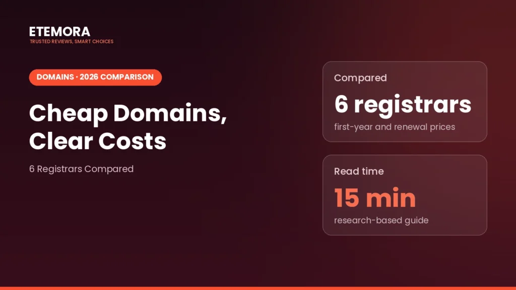 Cheapest domain registrars: 6 registrars compared by first-year and renewal prices