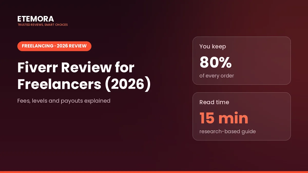 Fiverr review for freelancers 2026 featured image showing freelancers keep 80 percent of every order
