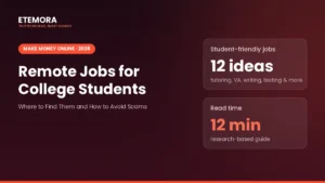 Remote Jobs for College Students: 12 Ideas, Tips and Scam Checks