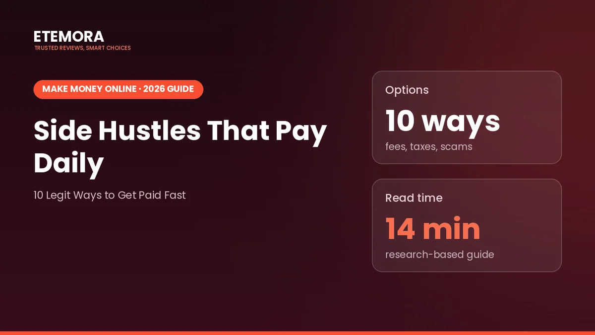 Side hustles that pay daily: 10 legit ways to get paid fast in 2026