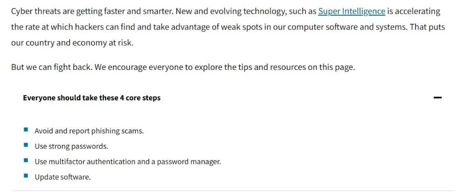 What is cybersecurity for everyday users: CISA's 4 core steps against phishing, weak passwords and outdated software