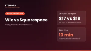 Wix vs Squarespace (2026): Pricing, Fees and Which to Choose